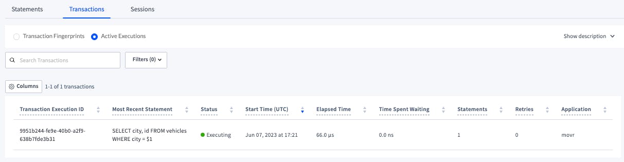 Transaction execution