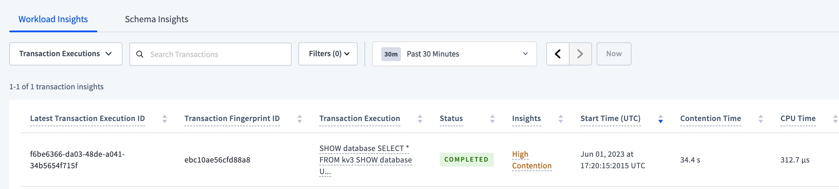 Transaction execution