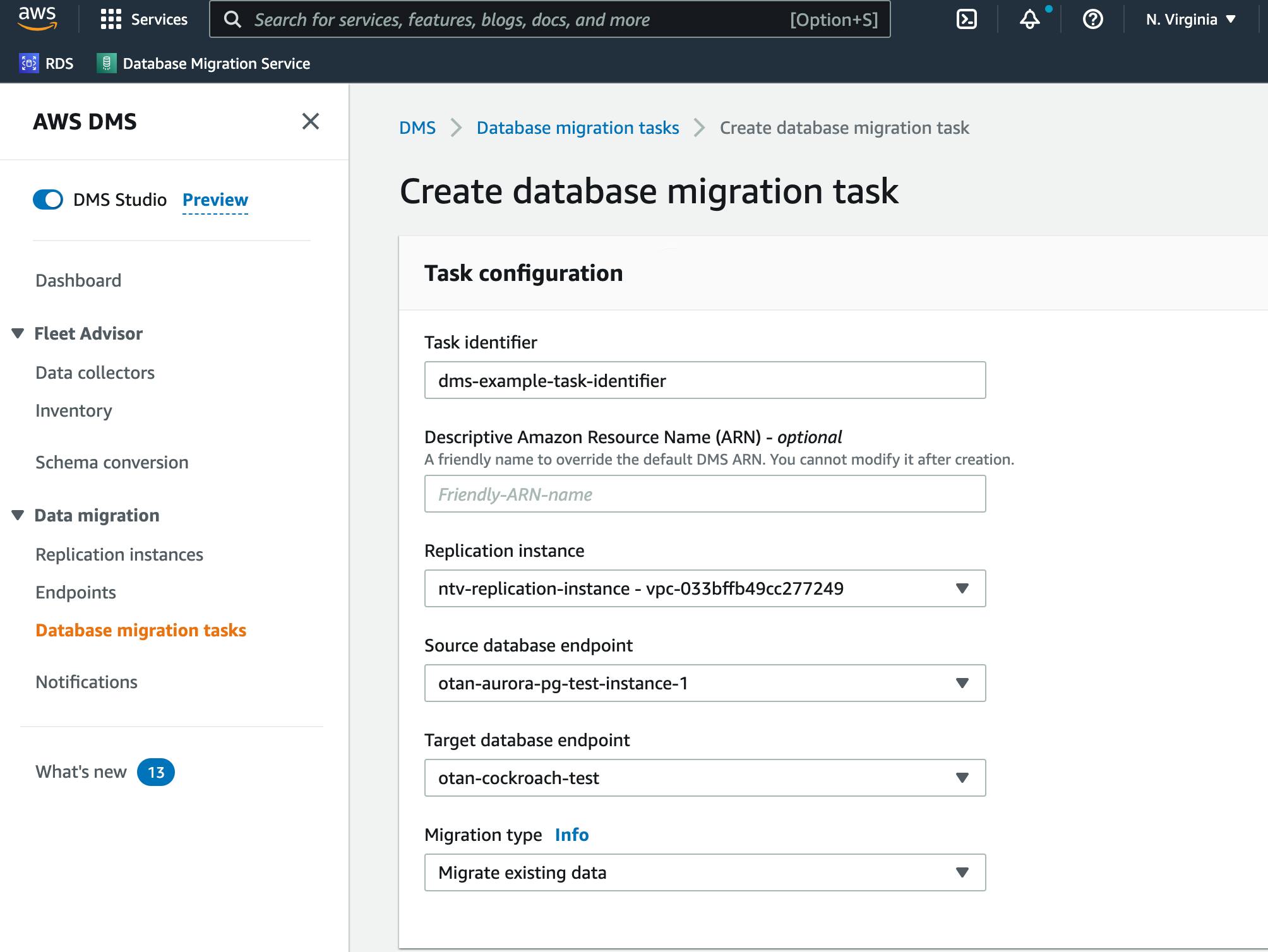 AWS-DMS-Task-Configuration