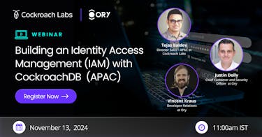 Featured Image for Building an Identity Access Management (IAM) with CockroachDB