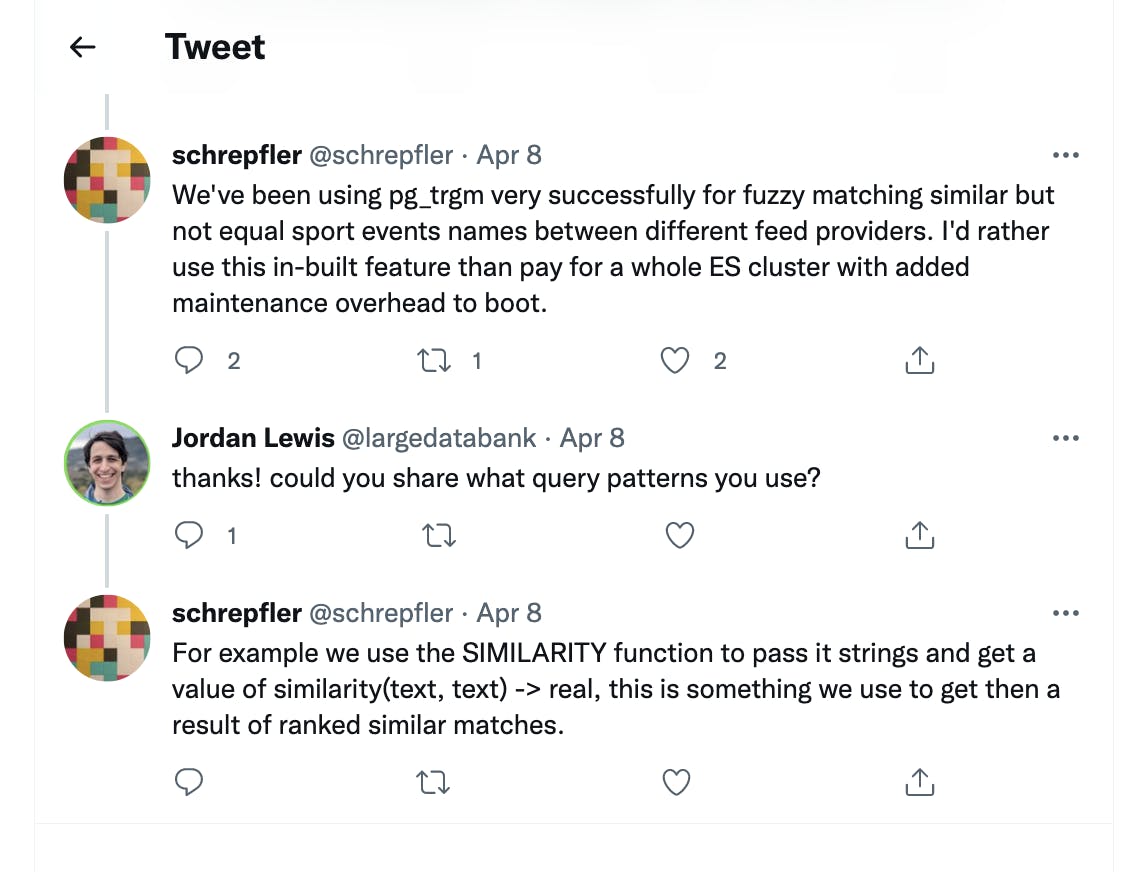 Fuzzy matching twitter question